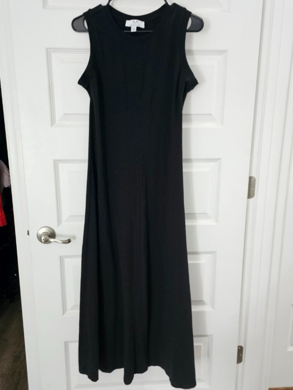 Magaschoni Black Sleeveless Crewneck Maxi Dress - Size Large (L)